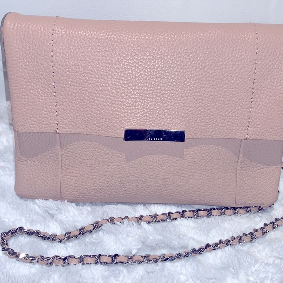 NEW. π Ted Baker - Clarria Soft Leather Clutch - pale pink - Picture 6 of 14